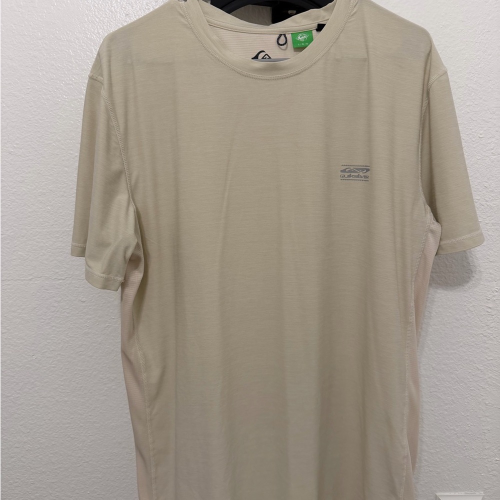 Quiksilver Men's Light Beige Short Sleeve Tee